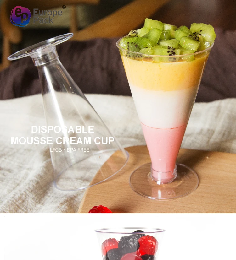 Cocktail one time goblet shape plastic acrylic cup with custom color