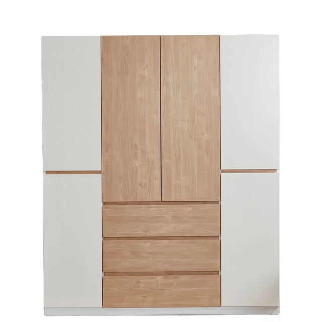 Wooden Wardrobe Bedroom Furniture Large Clothes Storage Organizer Wardrobe Closet Melamine MDF 4 Door