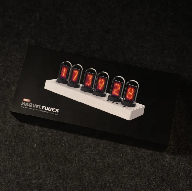 Modern Mini Marvel Tubes IPS Digital Table Decorative Alarm Clock