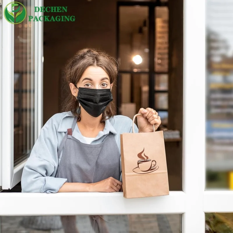 Beverage Paper Bags For Milk Tea Coffee