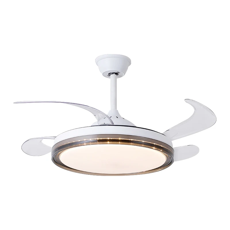 Fabrieksgrootverkoop Moderne uitklapbare plafondventilatoren LED-verlichting 3CCT Omkeerbare BLDC-motor plafondventilator met licht en afstandsbediening