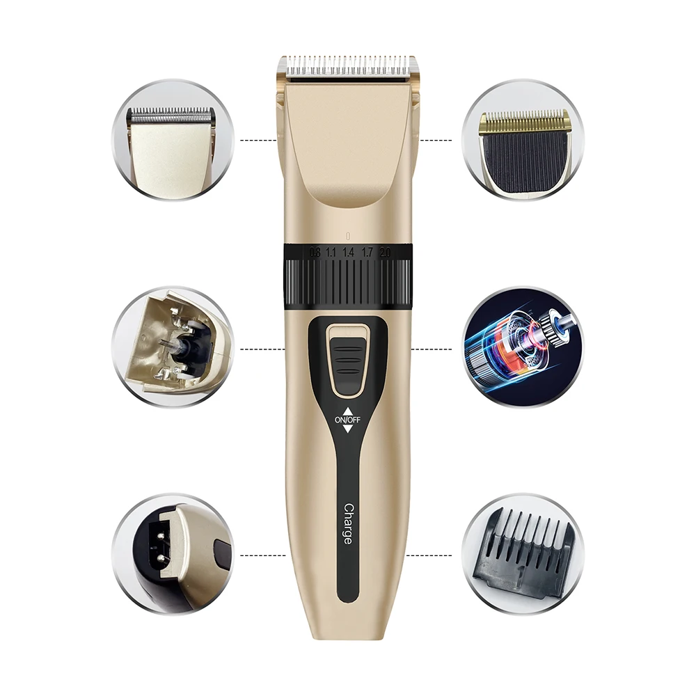 Professional Cordless Adjustable Men's Hair Clipper Professional Hair Clippers