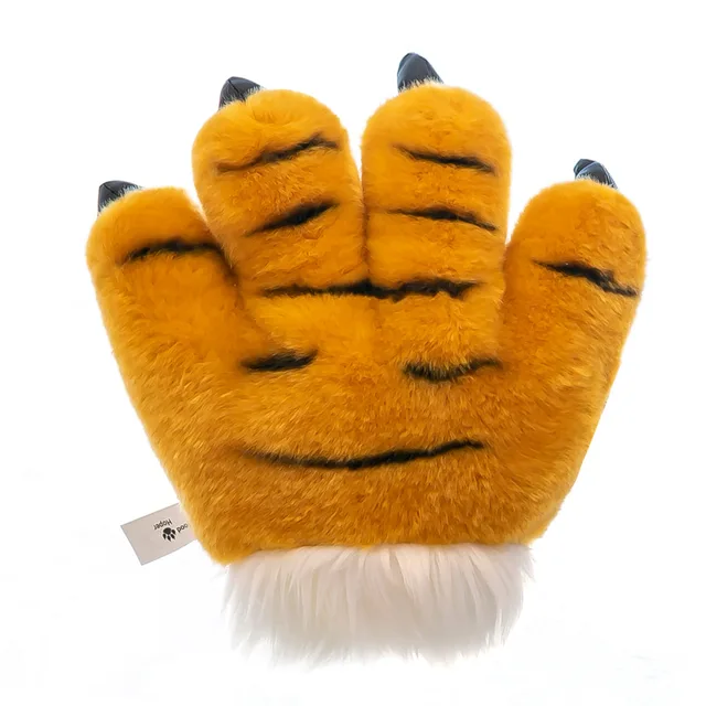 Hot selling zoo animal tiger tail paw plush paw cute stuffed plush children's toy party accessories role-playing toys