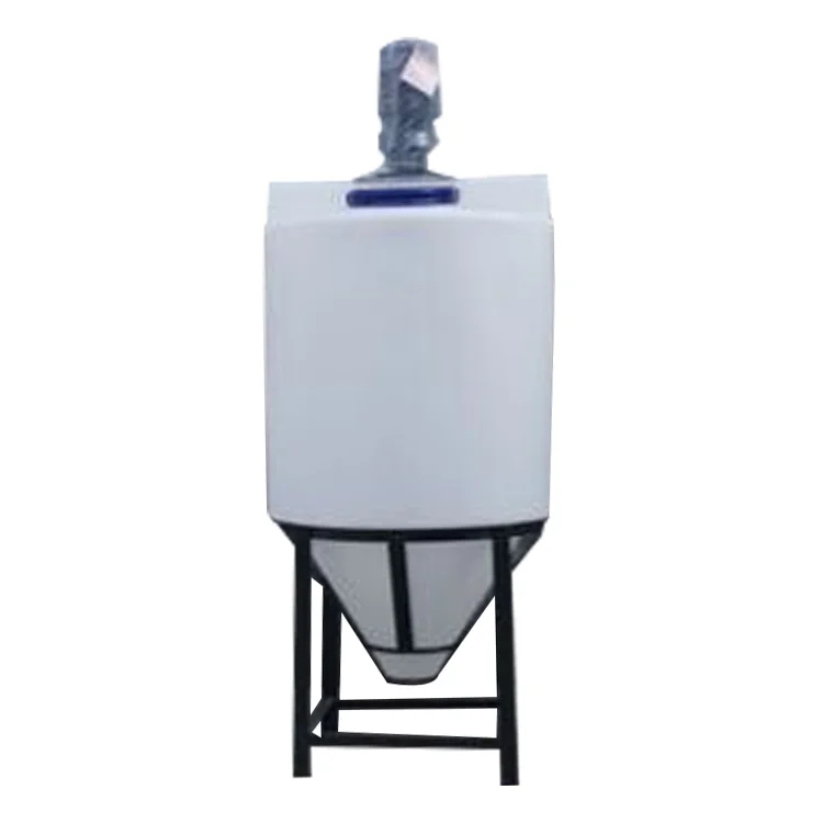 2019 Hot Product 1000 Litre Conical Tank Plastic Cone Bottom Tank with Galvanized Steel Stand Good Price Liquid Nitrogen Storage