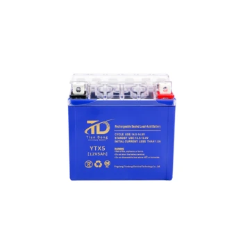 Factory Price YT5 Rechargeable Maintenance Free 12v5ah Motorcycle Battery Lead Acid Battery
