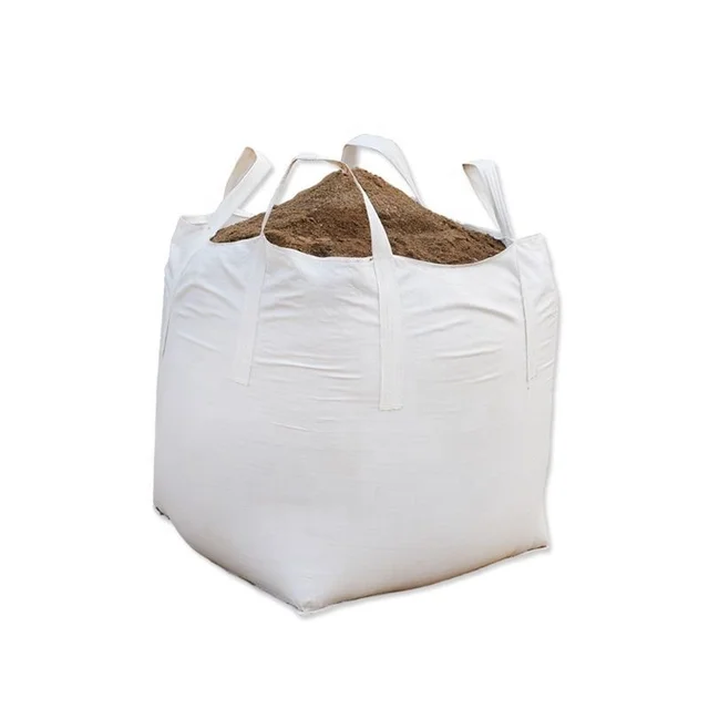 Anti-UV Discount Price 1500kg Tonne Bag Jumbo Bulk PP Woven Big Bag Flat Bottom Discharge Option for cement and sand