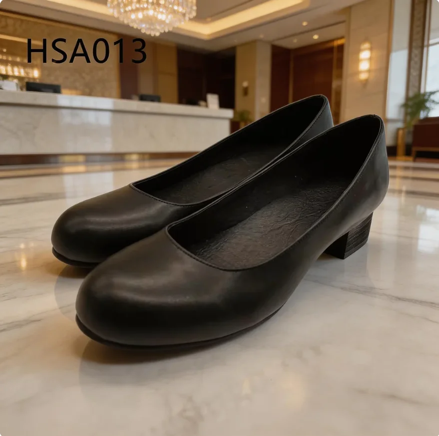 ZYF,White-collar Choice All Day Standing Women Dress Shoes Boutique Hotel Lobby Wedge Outsole Lady Uniform Shoes for Sale HSA013