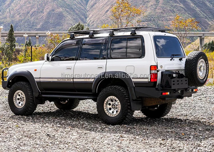 4WD Land Cruiser 80 Series Front and Rear Bumper with Tire Carrier Steel Hanger Bar Iron Bars for Construction for Sale
