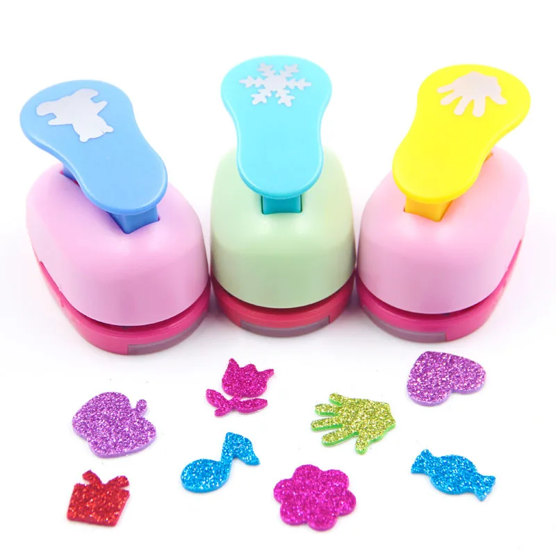 Wholesale Different Pattern Blue Colorful Punching Machine for Paper Mini Craft Puncher for Kids DIY