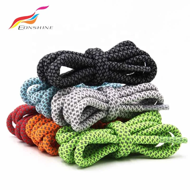 Wholesale Custom Polyester High Reflective Runner Round Rope Shoe Laces Safety