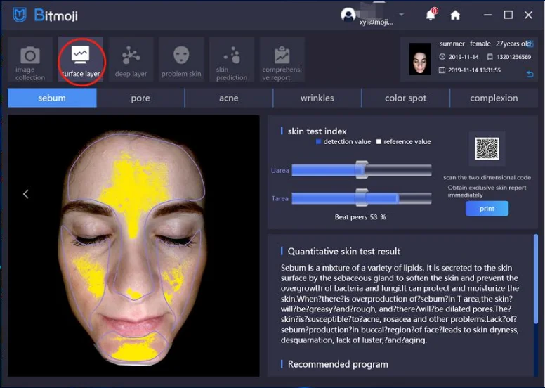 2021 The Best Skincare Skin Testing Analysis Beauty Machine For Beauty Salon