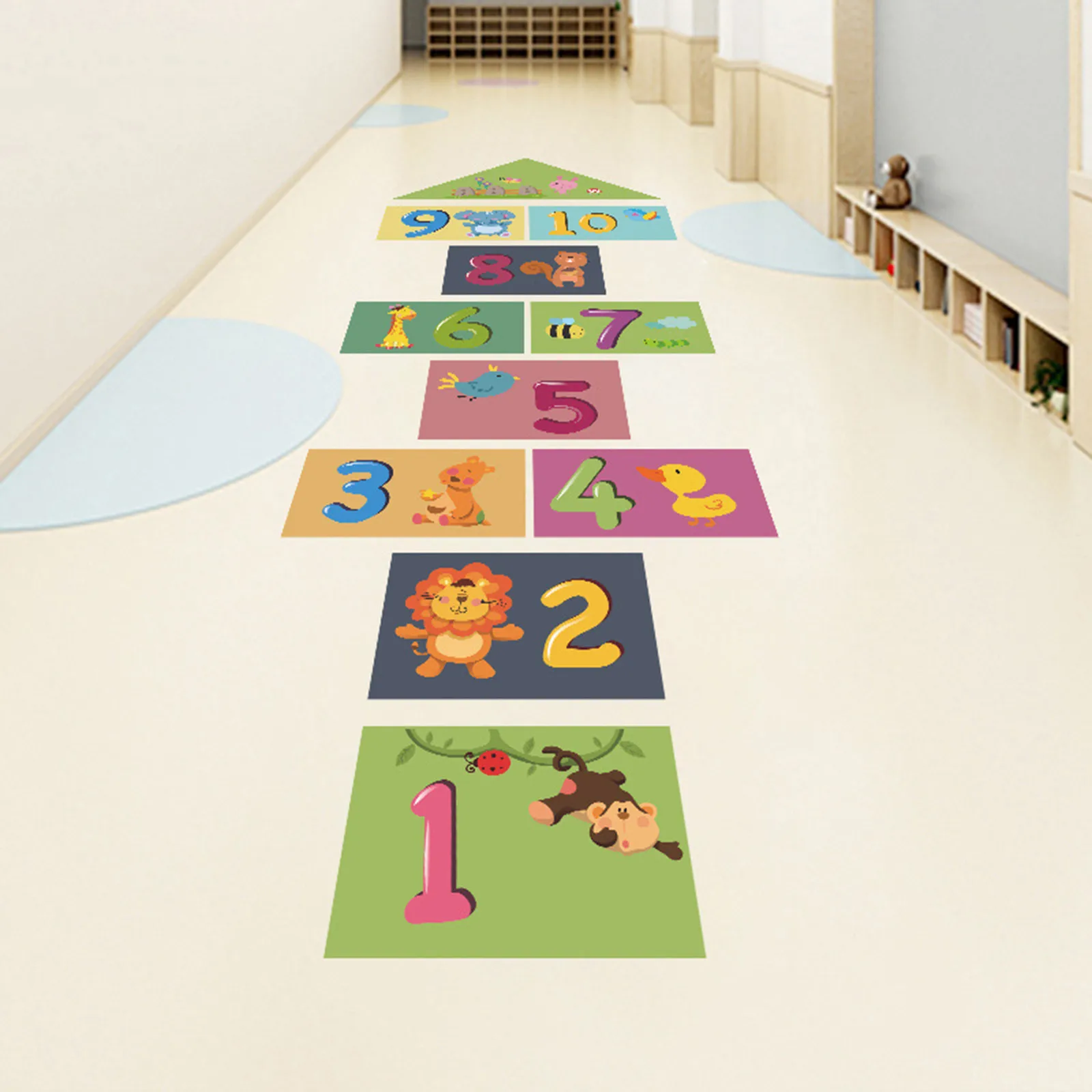Source design custom made stickers house game kindergarten floor ...