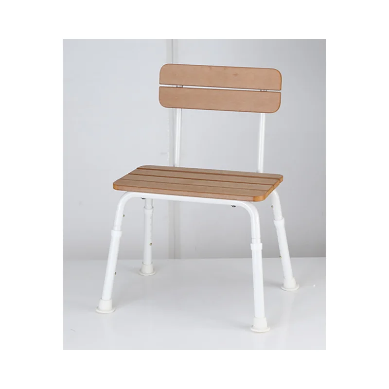 Factory Direct Sale Plastic Wood Waterproof Nonslip Shower Chair With