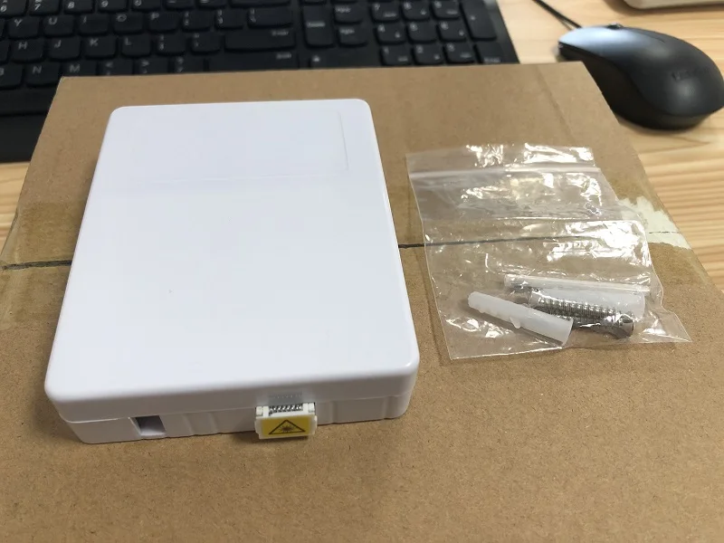 Indoor FTTH Box ABS Plastic 2-Port FTTH Fiber Terminal Box Fiber Optic Surface Box