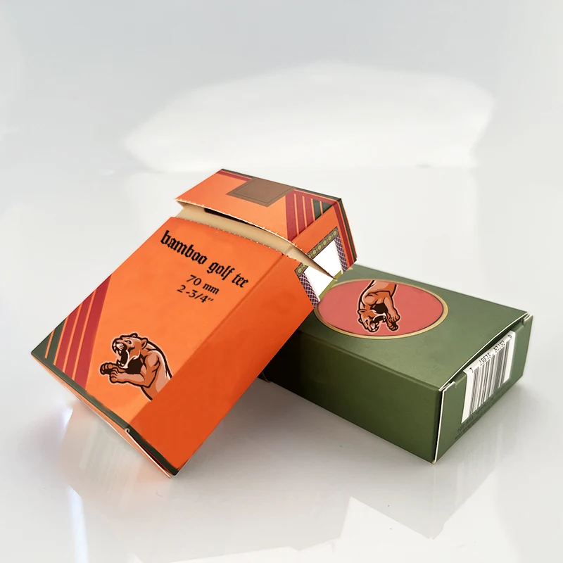 Customization Cigarette Box Silver and Gold Stripes Bamboo Golf Tee