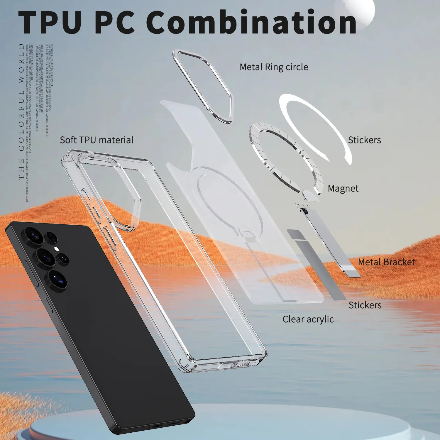 Luxury Matte Magnetic Shockproof Phone Case for S25 Series