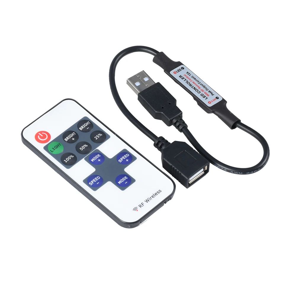 DC 12V 24V 4Pin RGB LED Controller 24 Keyboard RF Remote Control