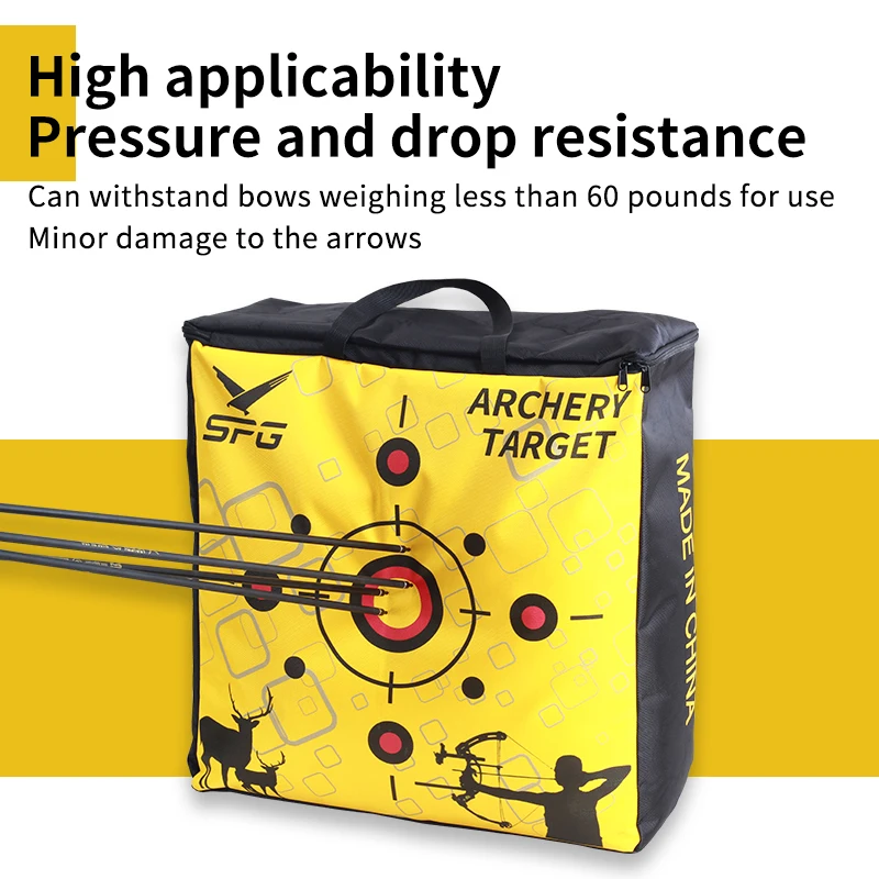 SPG Archery Target Polymer Synthetic Fiber Bag Hunting Shooting Sports Compound Recurve Bow Square Replaceable Equipment