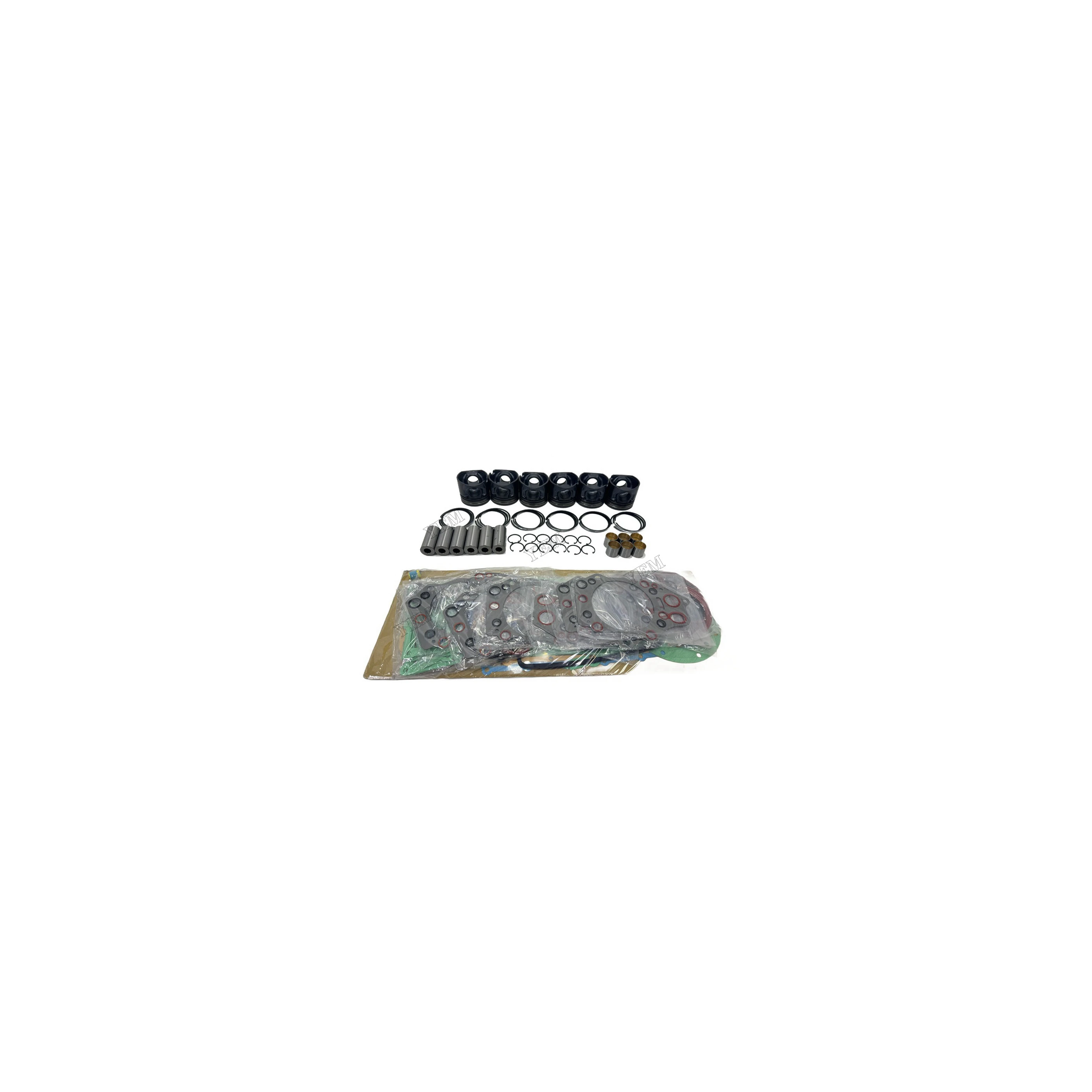 For Komatsu 6D140 Repair Kit With Head Gasket Set Cylinder Piston Rings Aftermarket Engine Parts