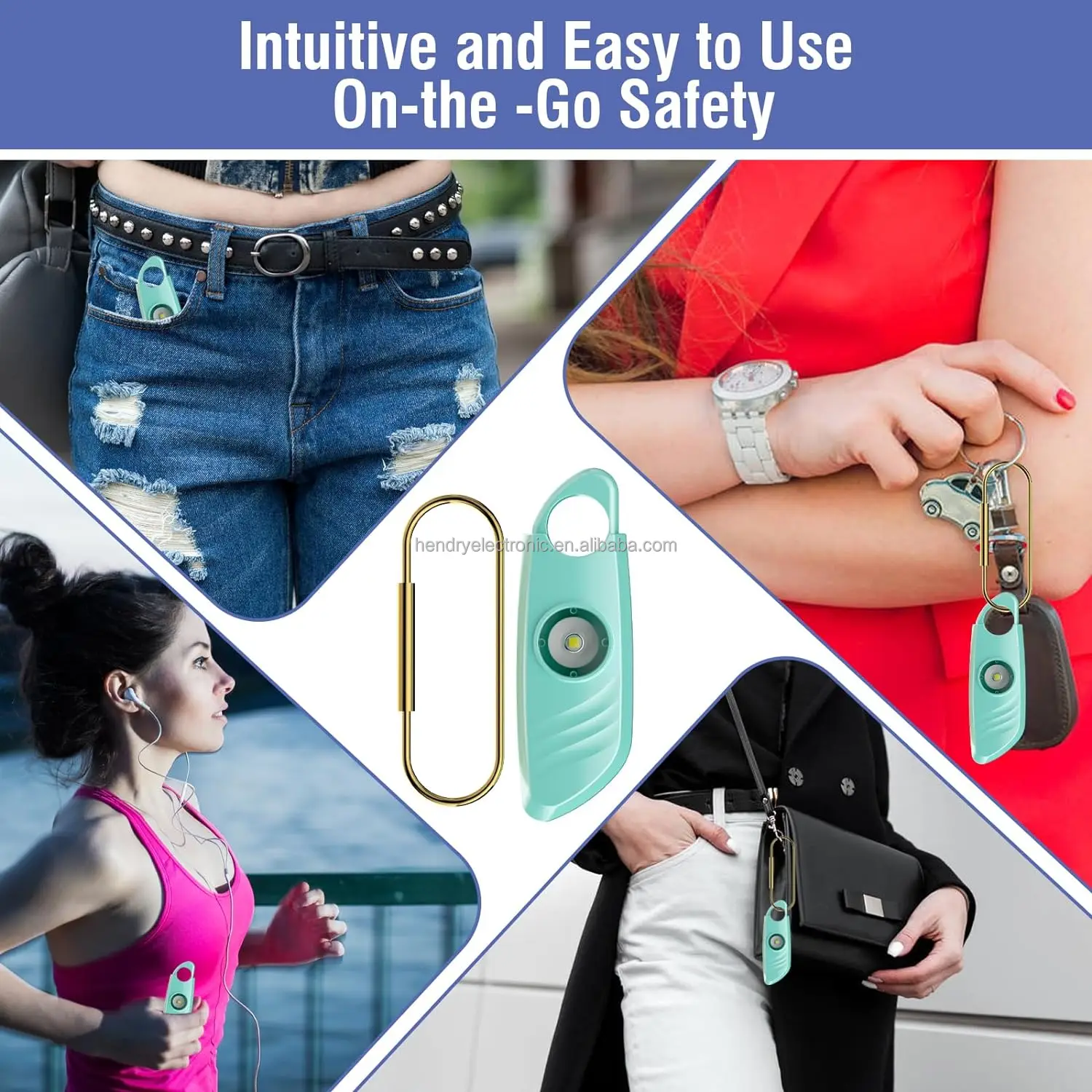 Security Keypass Keychain 140db Emergency Self Defense Alarm Keychain Safety Defense Key Chain ...