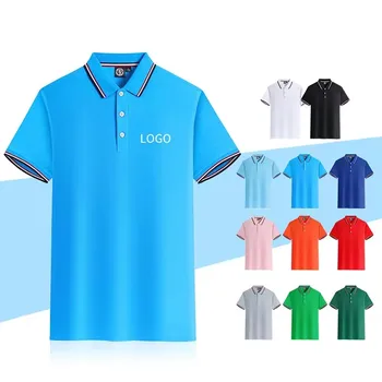 100% cotton uniform golf polo shirts Custom mens printing embroidery logo high quality