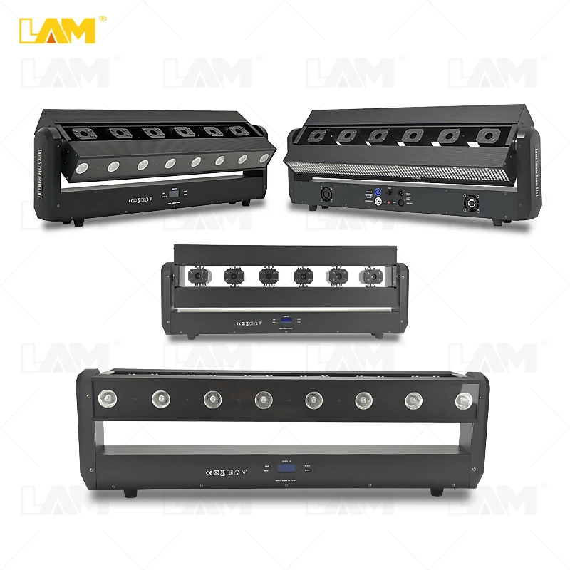 DJ Lights DMX Control 6 Head Laser Strobe Beam 3IN1 Effect Lighting 6 Eyes Red RGB Lazer Lights for Disco Bar Party
