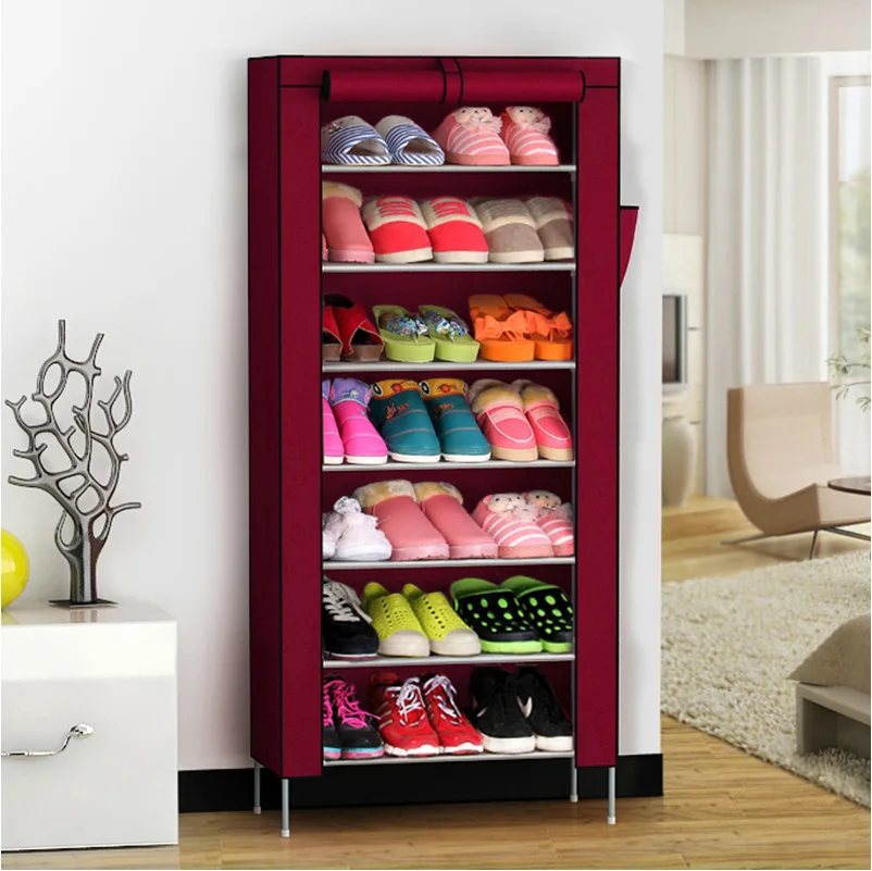 Modern Free Standing 8 Layer Plastic Shoe Rack