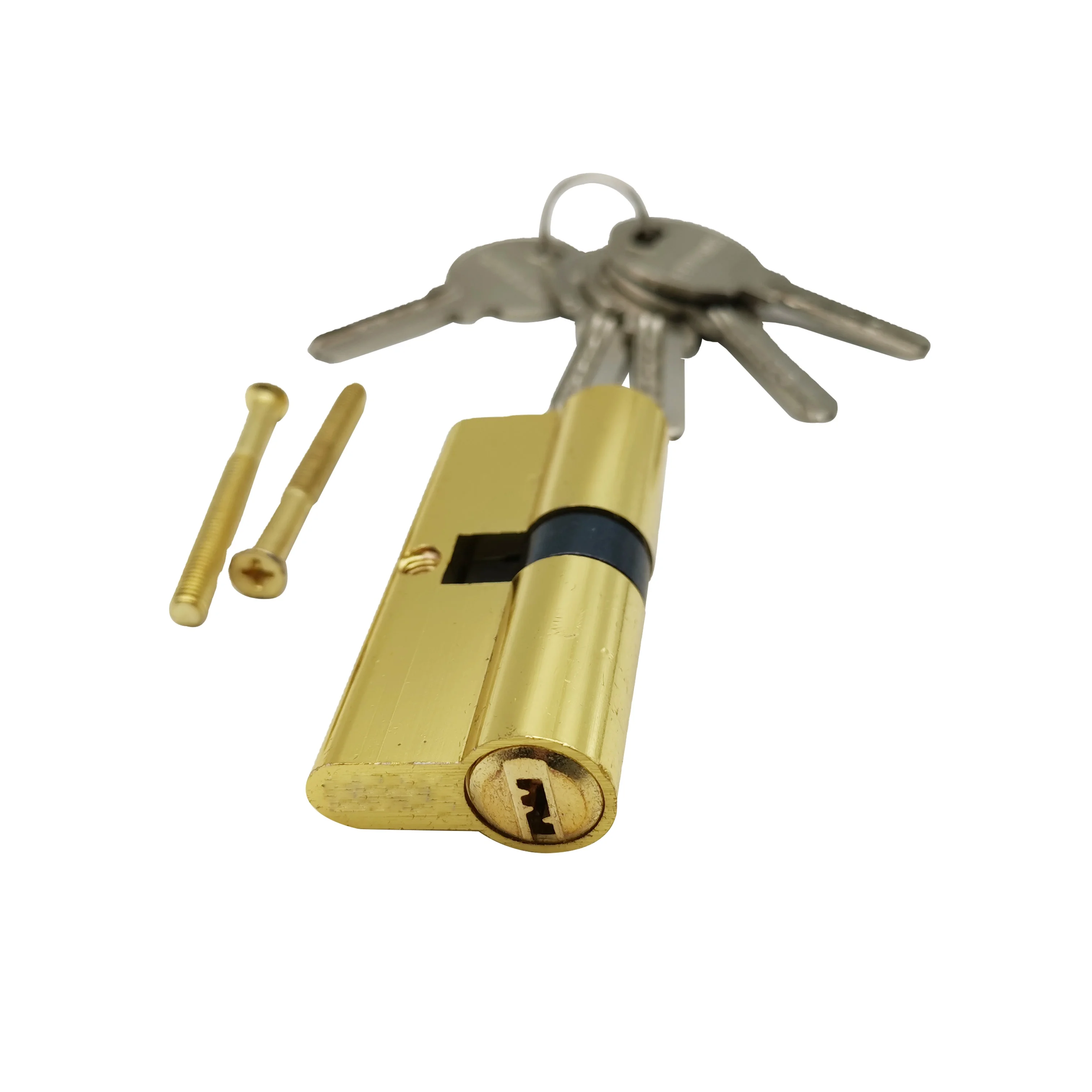 Изысканная ручная работа латунь нержавеющая сталь дверной замок двойной