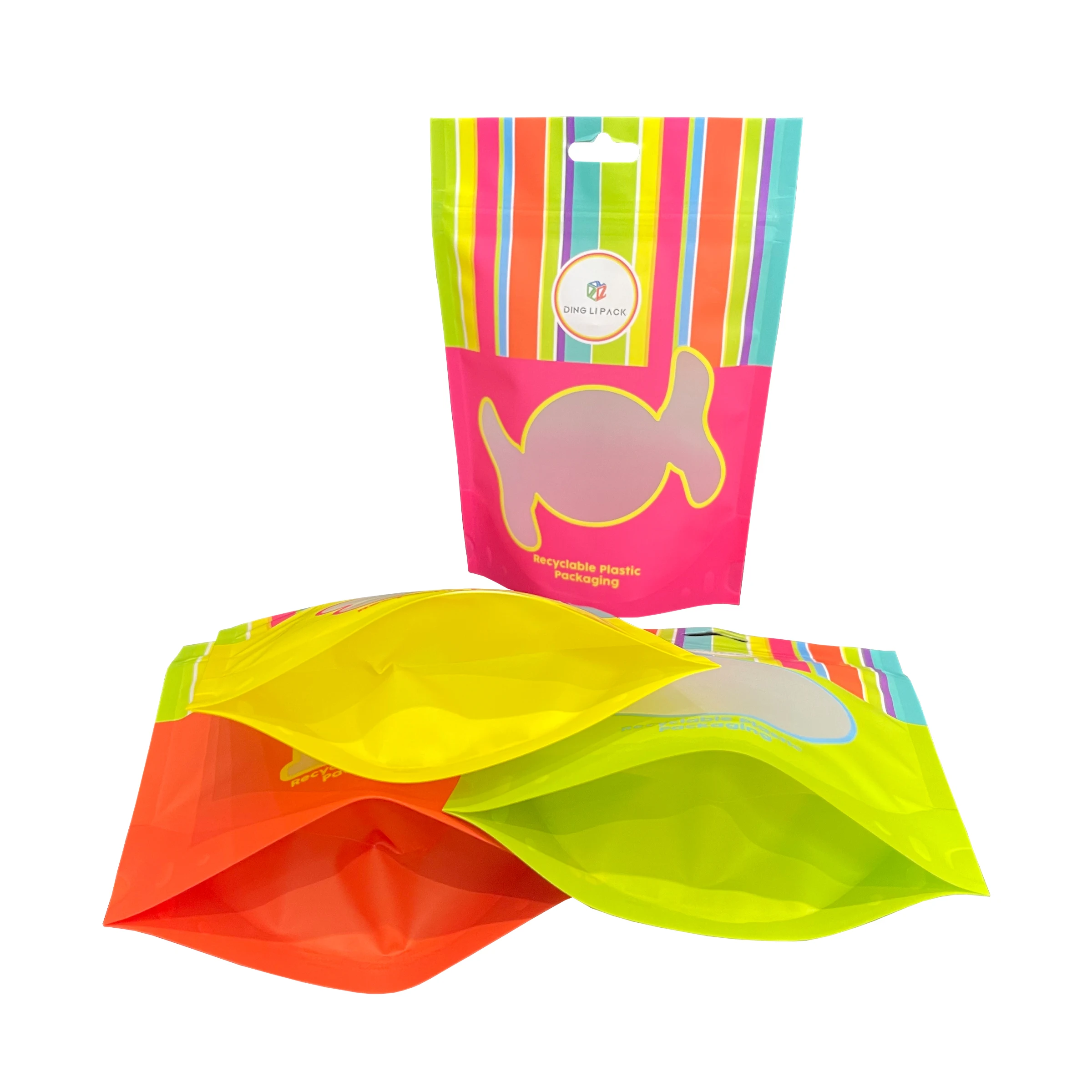 clear Cone Small Fancy Plastic Custom Sour Cute Candy Halloween Bag clear Packaging Bags for Cookies
