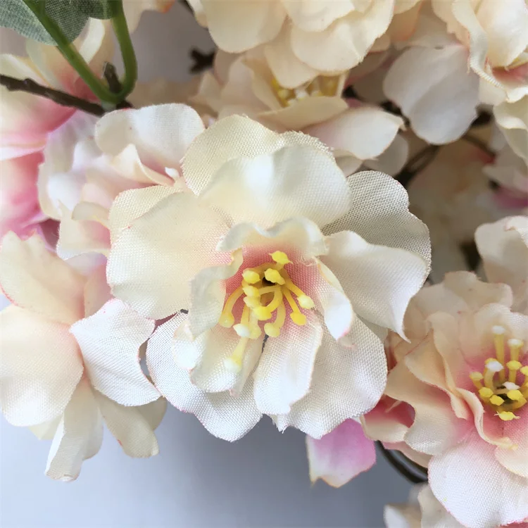 N0208 Bulk Silk Cherry Blossom Branches Passion Artificial Flowers
