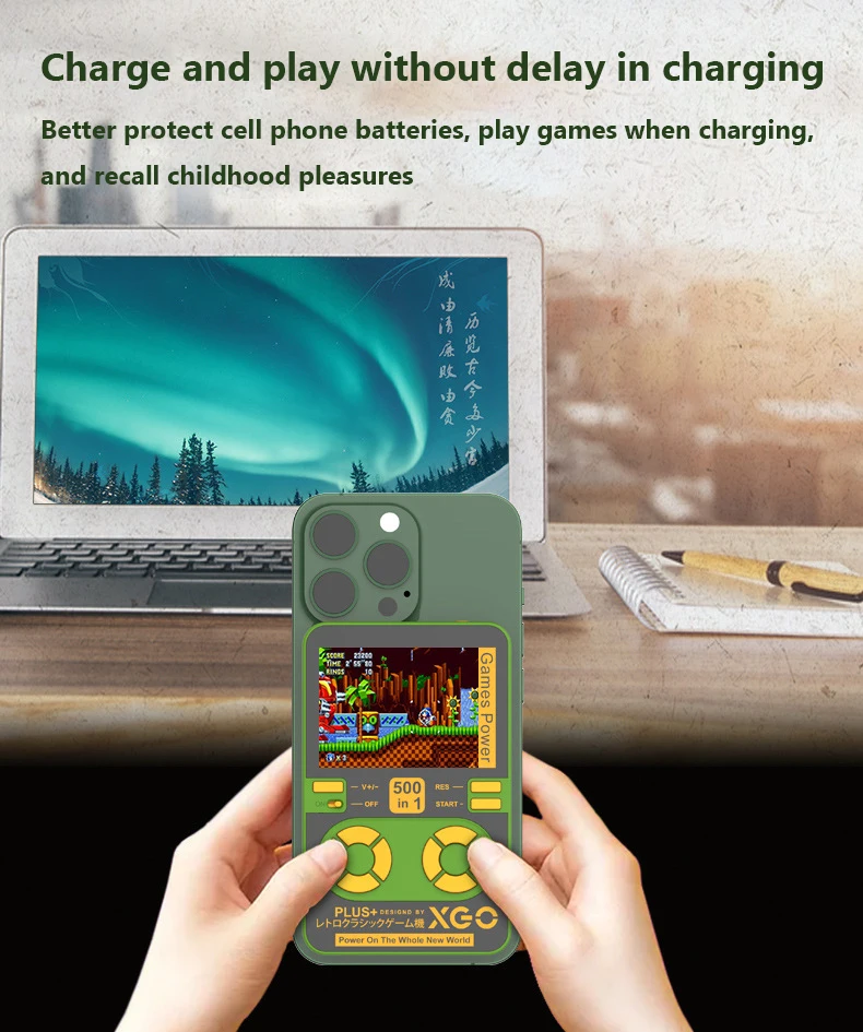 DY09 Magnetic wireless charging game console MagSafe wireless charging 15W fast charging 500 retro nostalgic games