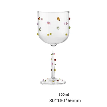 56H Wholesale Custom Color logo Packing Colored Wine Glass Large Glasses Colorful Italian Style Tall Drinkware