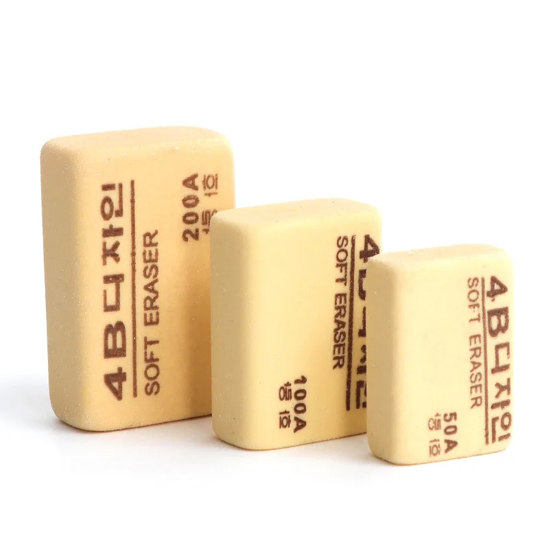 Factory Wholesale 50a 100a 200a 4b Art Eraser for Examination Drawing Rubber Erasers