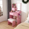 Pink + MDF + 2 Drawers