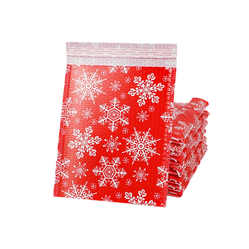 Waterproof Colorful red bubble mailer and Shiny Cushioned Envelope of Aluminum Foil padded bag factory