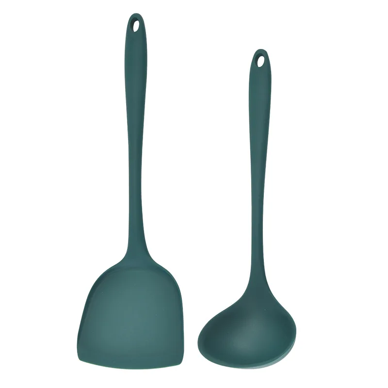 High-Temperature Resistant Silicone Kitchen Utensil Set Non-Stick Pan Spatula and Soup Spoon