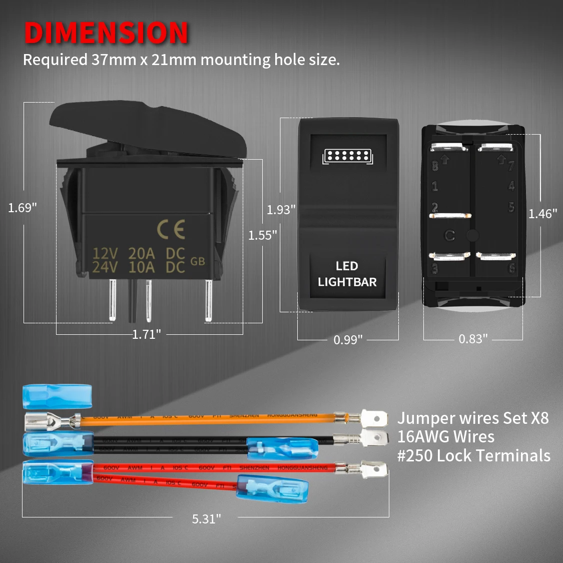 thumbnail image 2 of Frentaly S3 Green Fog LED Light Rocker Switch – 12V 20A 10A 5-Pin, Waterproof For Car Boat 2 of 5