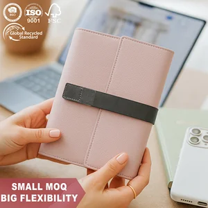 Notebook A7 Custom Logo High Quality PU Leather OEM Journal Standard Version Wholesale Office Supplies Diary Ring Binder Planner