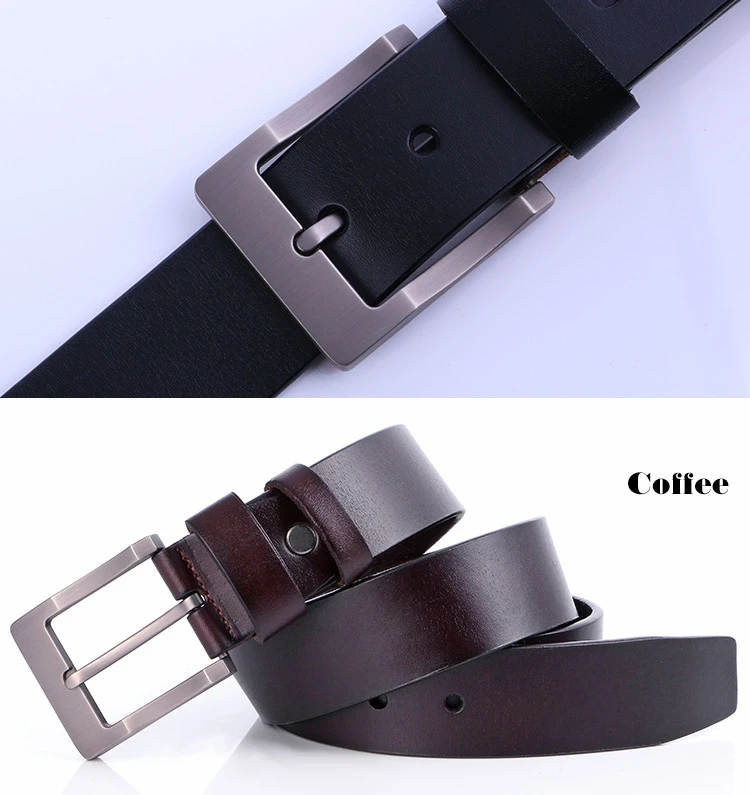 Hot Selling Men Classic Vintage Pin Buckle Luxury Strap Cow Genuine ...