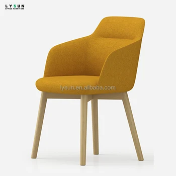 Modern Contemporary Reception Lounge Chair Wooden Legs PU Leather Fabric for Home Office Hotel Mall Hospital-Factory Direct