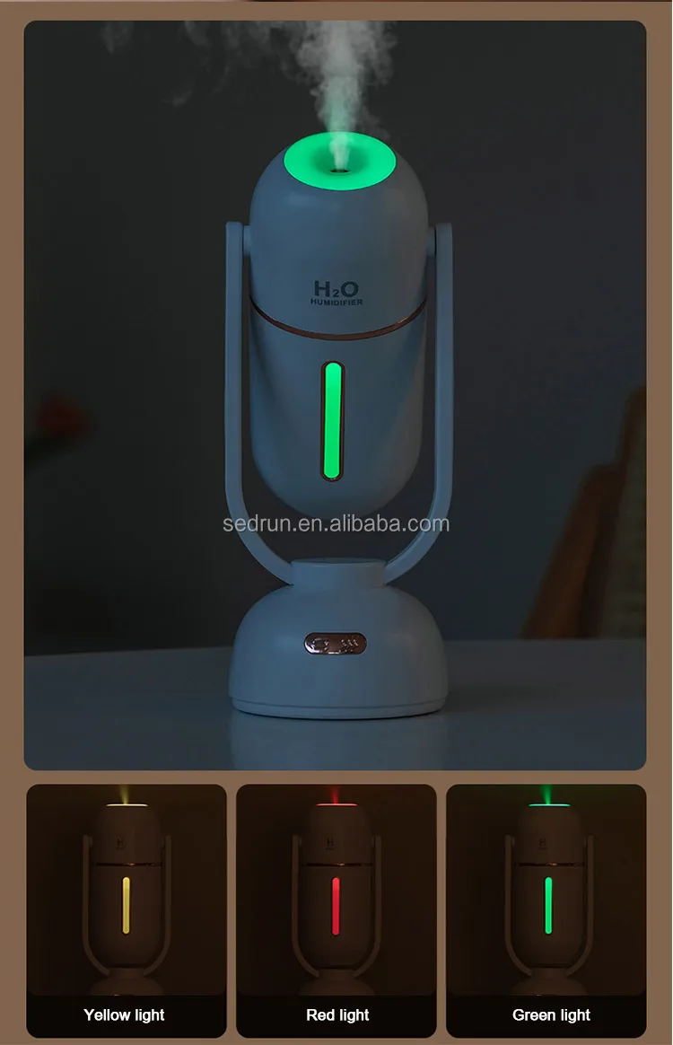 2023 Air Quality Appliances Diffuser Machine Portable Nebulizer Ultrasonic Cool Mist Rotating Humidifier with Rechargeable Batte