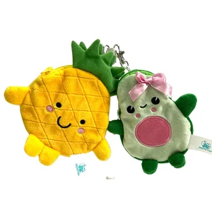 Custom Cute Stuffed Fruit Keychain Plush Soft Toy Keychain