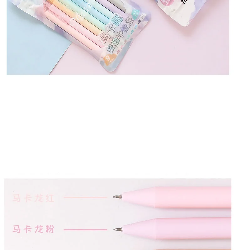 Deli Pen 50pcs Luxury Macaroon Pens for School Office Supplies Office –  AOOKMIYA