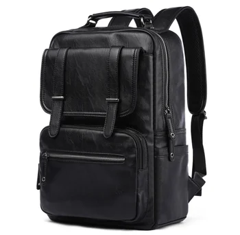 Vintage Backpack For Men Business Outdoor Hiking Back Bag Luxury Leather Laptop Backpack With Large Capacity Backpack For Travel