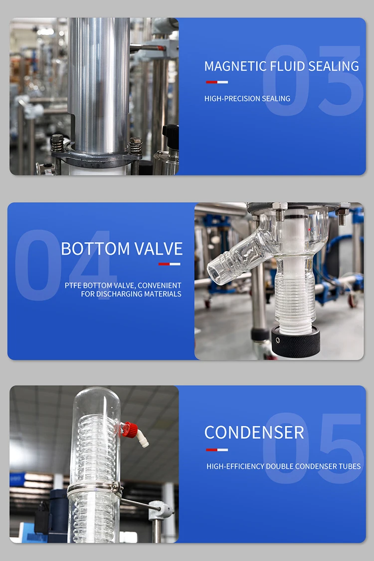 High-Efficiency Borosilicate Glass Reactor for Laboratory Chemical Synthesis manufacture