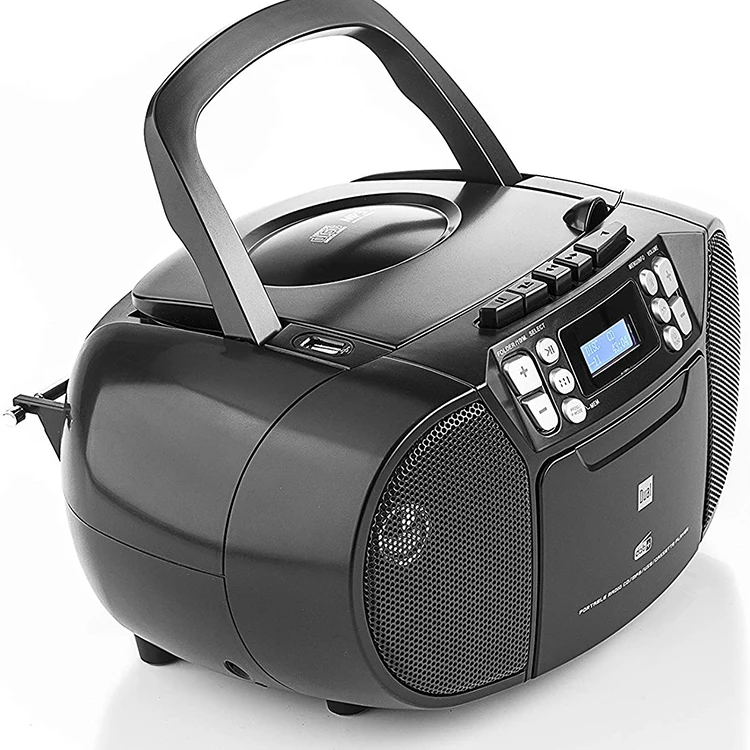 Home Portable Stylish Compatible Multi Function DAB+ FM Betriebene Tragbare Cd-Player Solar Powered Cd Player With Speakers