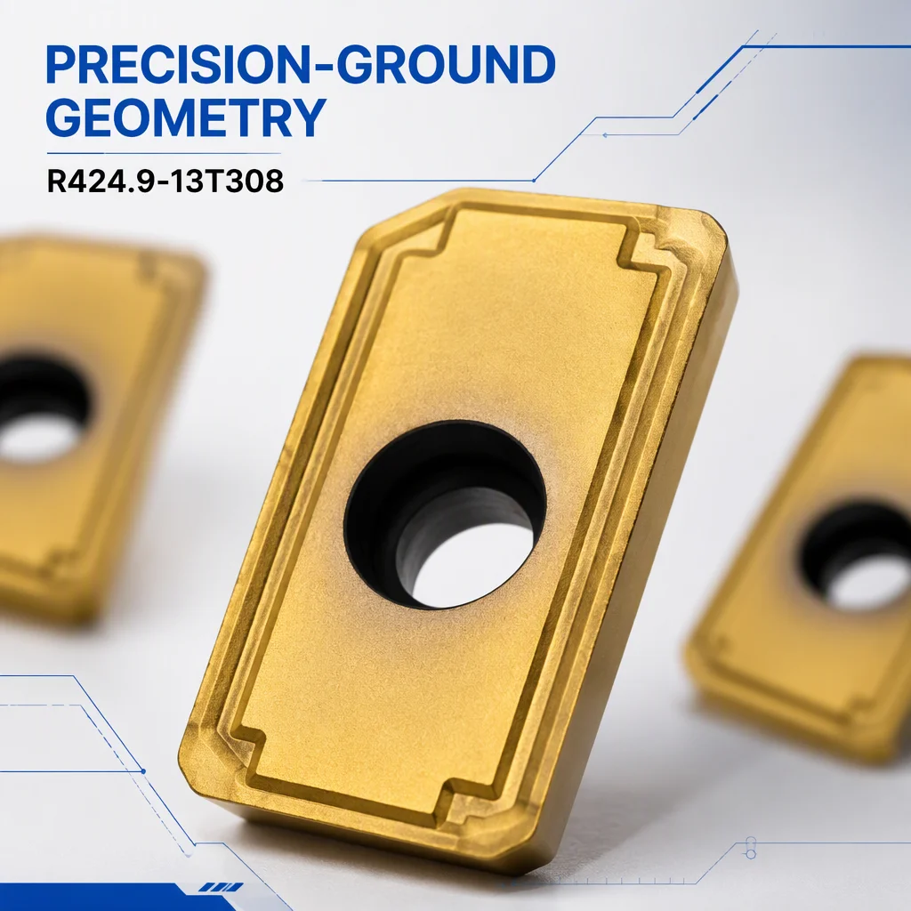 R424.9-13T308 insert, BTA deep hole drilling insert, tungsten carbide gun drill insert, CoroDrill 424 carbide insert