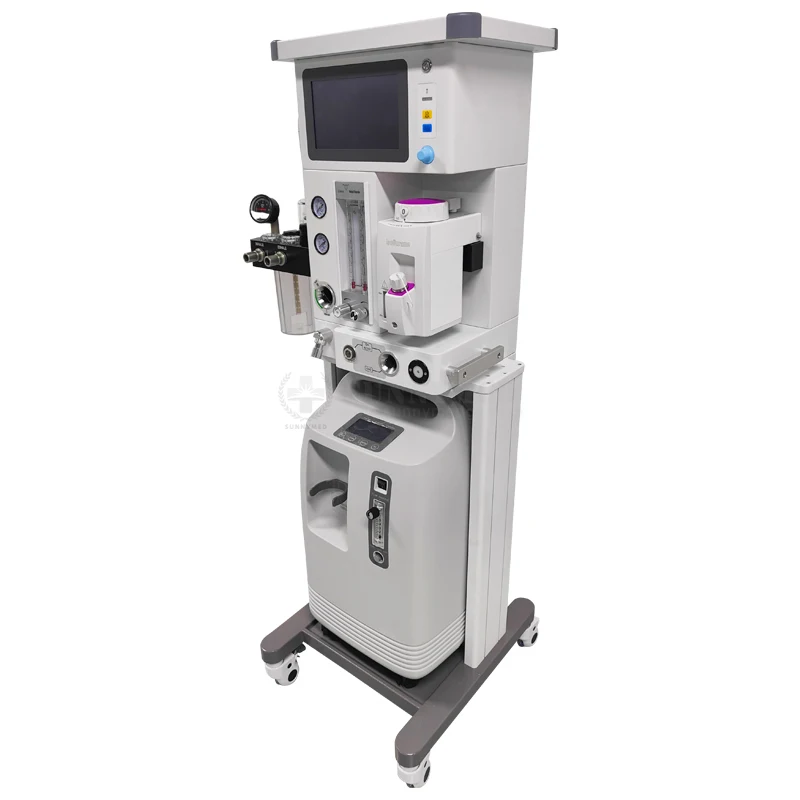 SY-W074 Intergrated Veterinary Anesthesia Machine With Built-in Turbine Ventilator Advanced Anesthesia Machine Cart Type
