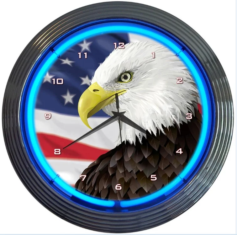 12V custom Dodge neon wall clock wholesale suppliers manufacturers glass neon light sign china