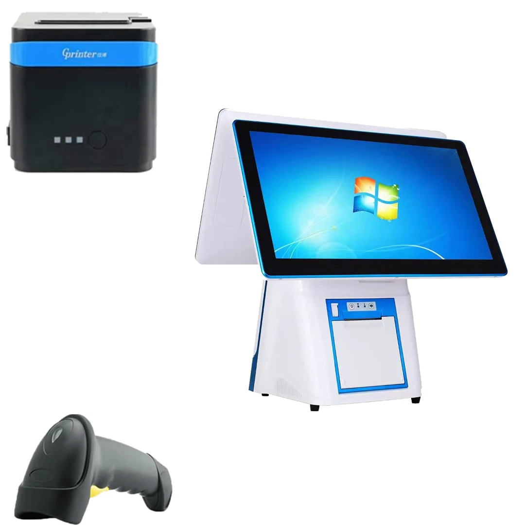 Caja Registradora Con Impresora Térmica Integrada,Win7/15/156,8/10g,128  Pulgadas,80mm,Para Supermercado,Restaurante - Buy Cajero/dual  Pantalla/caja/supermercado/restaurante/venta Al Por Menor/venta Única  Pantalla/windows/android/software Para Sistema 